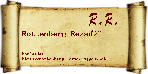 Rottenberg Rezső névjegykártya